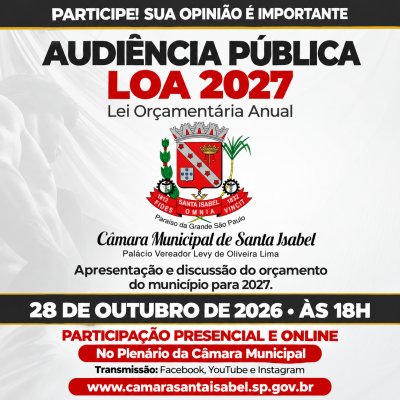 Participe da audiência pública LOA 2027